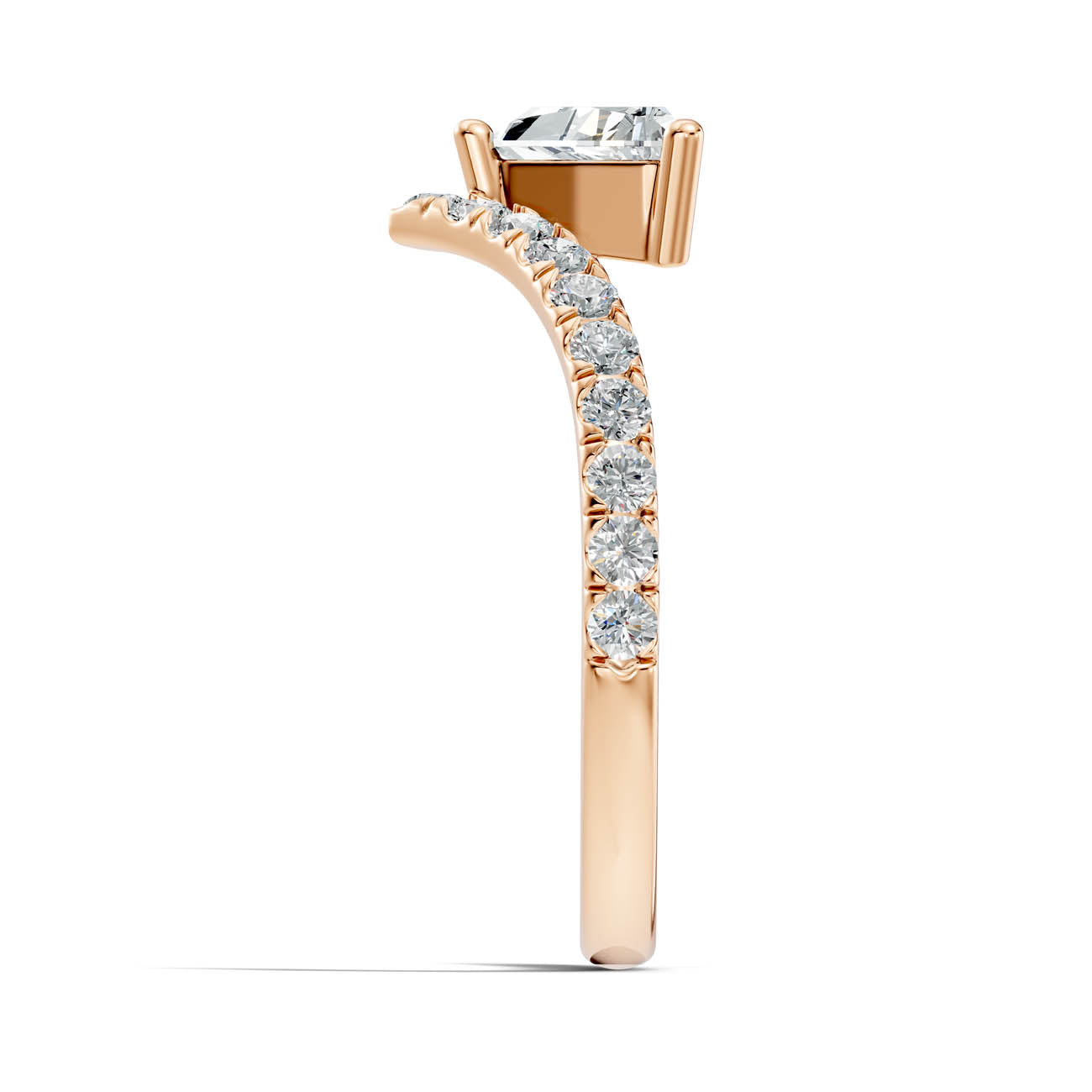 .92 Ct. Trillion Cut Diamond Chevron Pavé Ring (20-f) 8