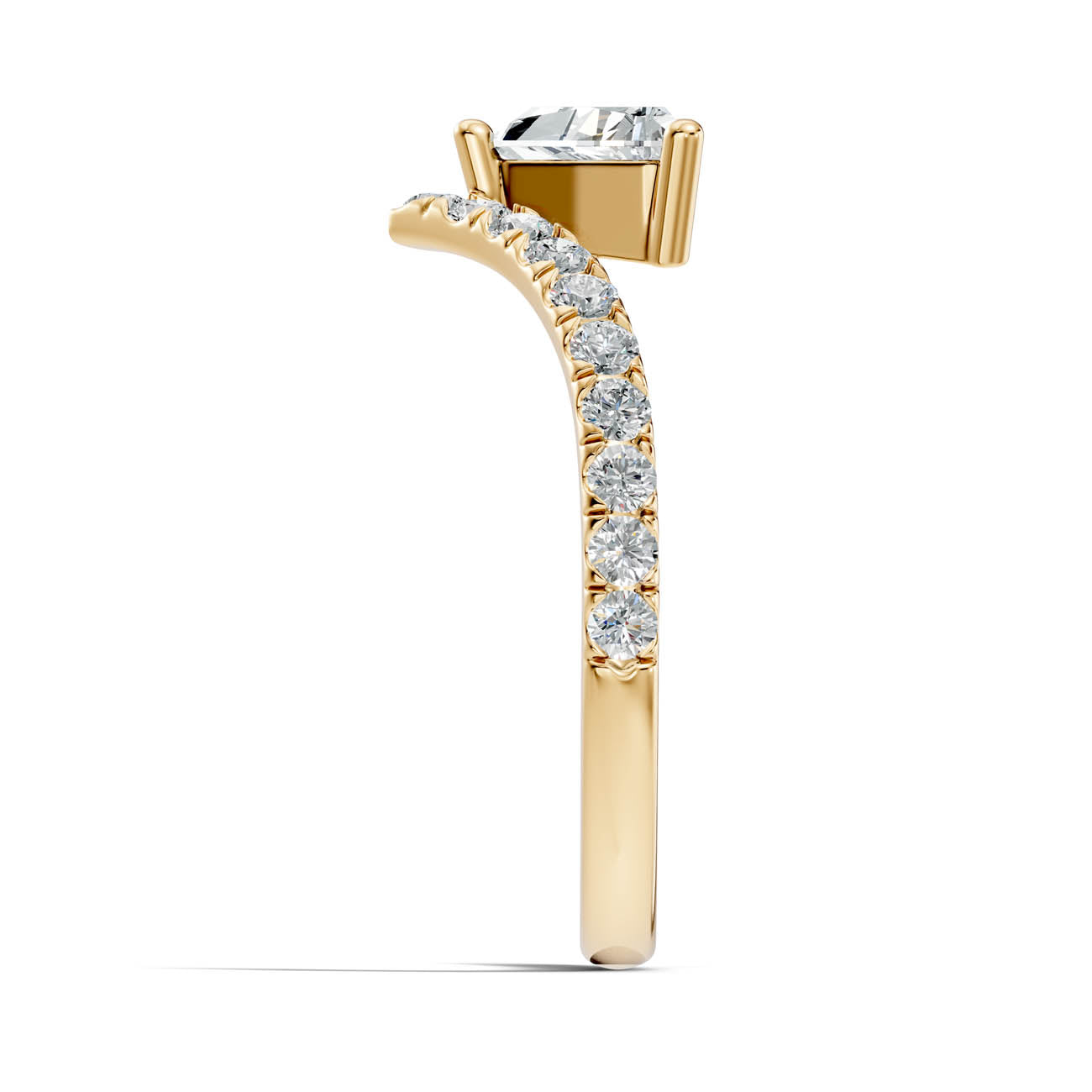 .92 Ct. Trillion Cut Diamond Chevron Pavé Ring (20-f) 15