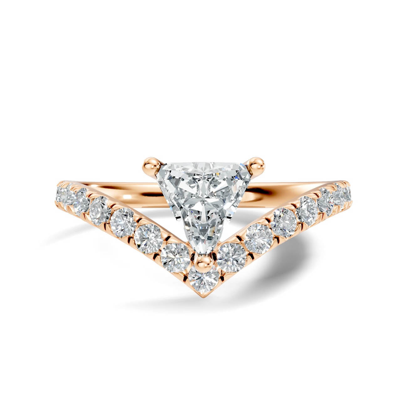 .92 Ct. Trillion Cut Diamond Chevron Pavé Ring (20-f) 6