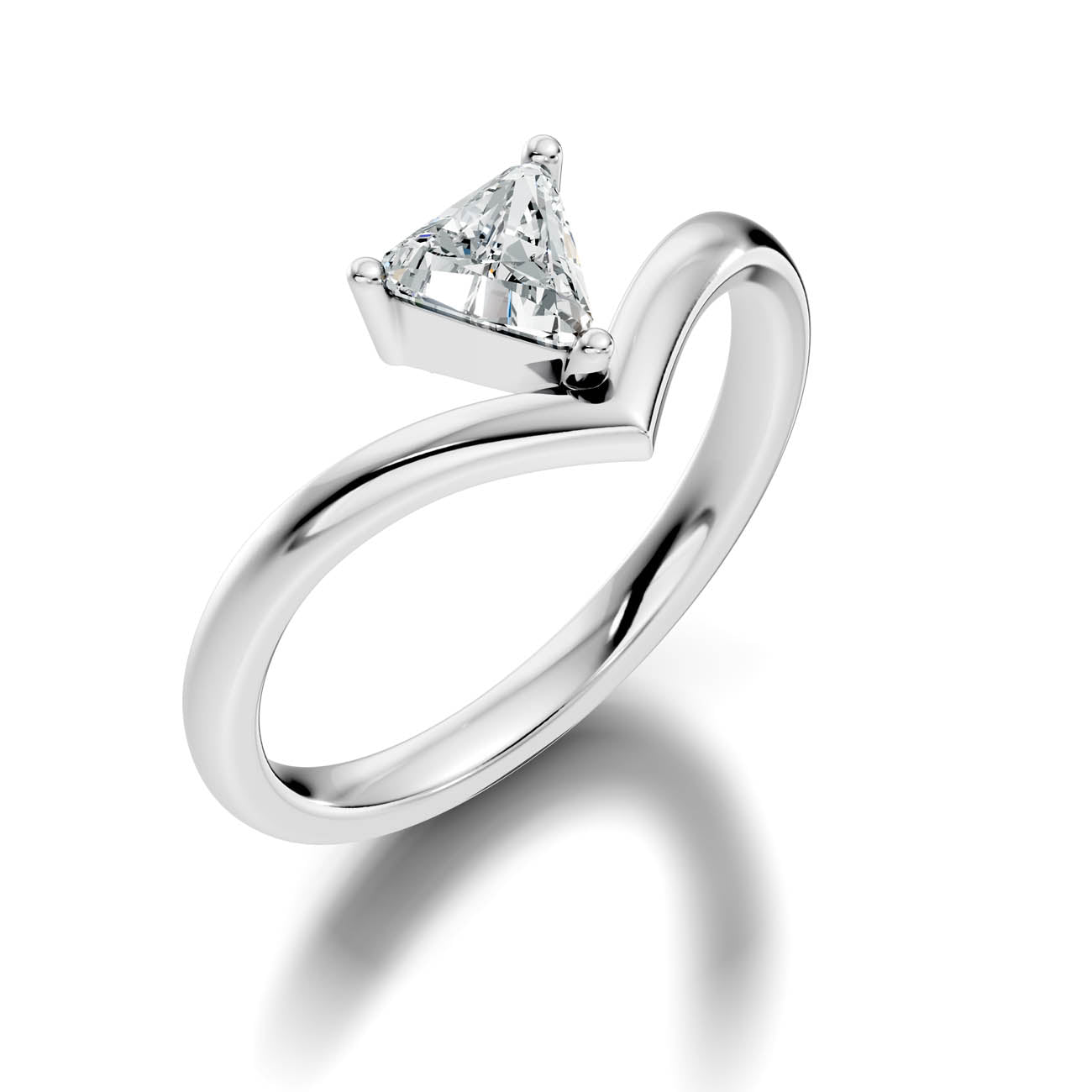 .50 Ct. Trillion Cut Diamond Chevron Solitaire Ring (20-f copy) 13