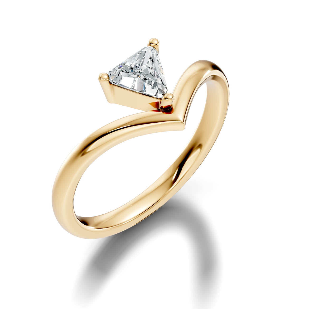 .50 Ct. Trillion Cut Diamond Chevron Solitaire Ring (20-f copy)