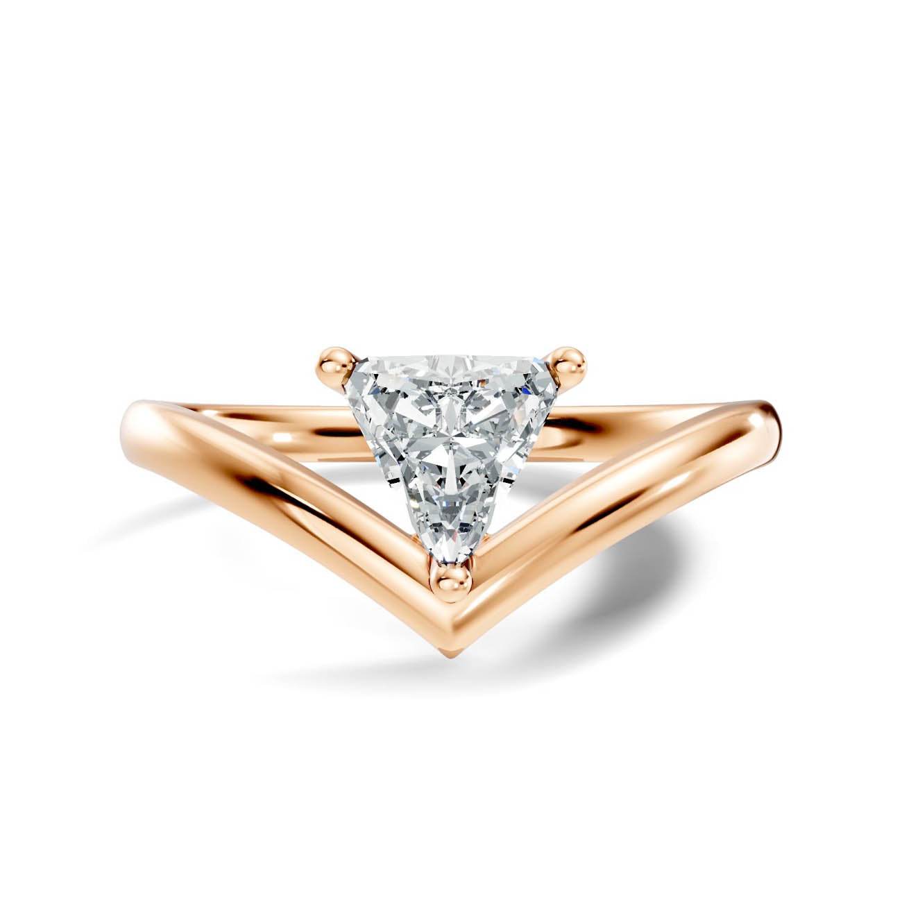 .50 Ct. Trillion Cut Diamond Chevron Solitaire Ring (20-f copy) 6