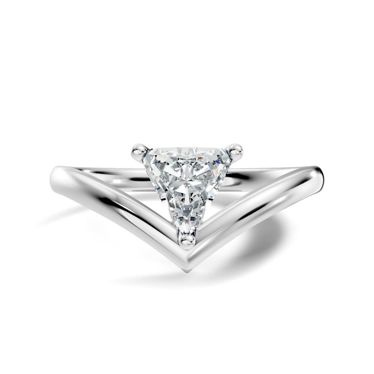 .50 Ct. Trillion Cut Diamond Chevron Solitaire Ring (20-f copy) 10