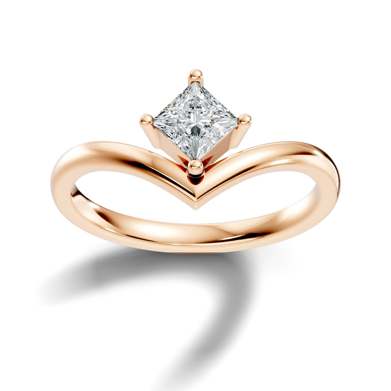 .50 Ct. Princess Cut Diamond Chevron Engagement Ring (20-g copy) 7