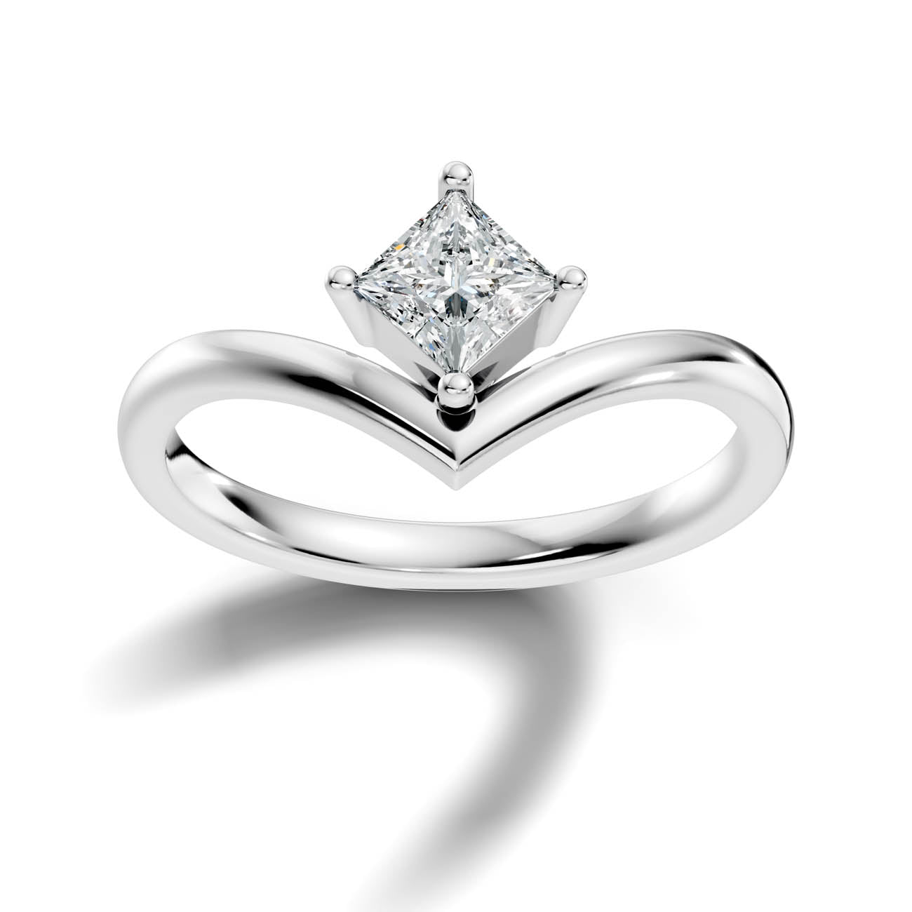 .50 Ct. Princess Cut Diamond Chevron Engagement Ring (20-g copy)