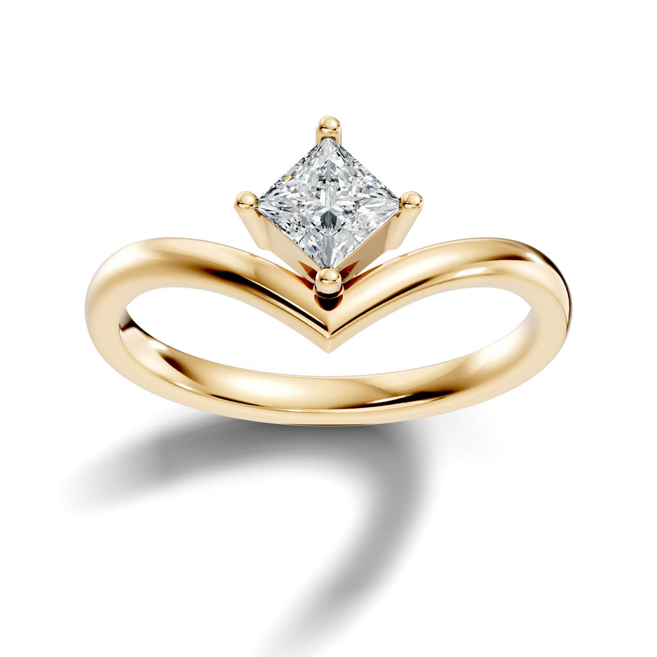 .50 Ct. Princess Cut Diamond Chevron Engagement Ring (20-g copy) 4