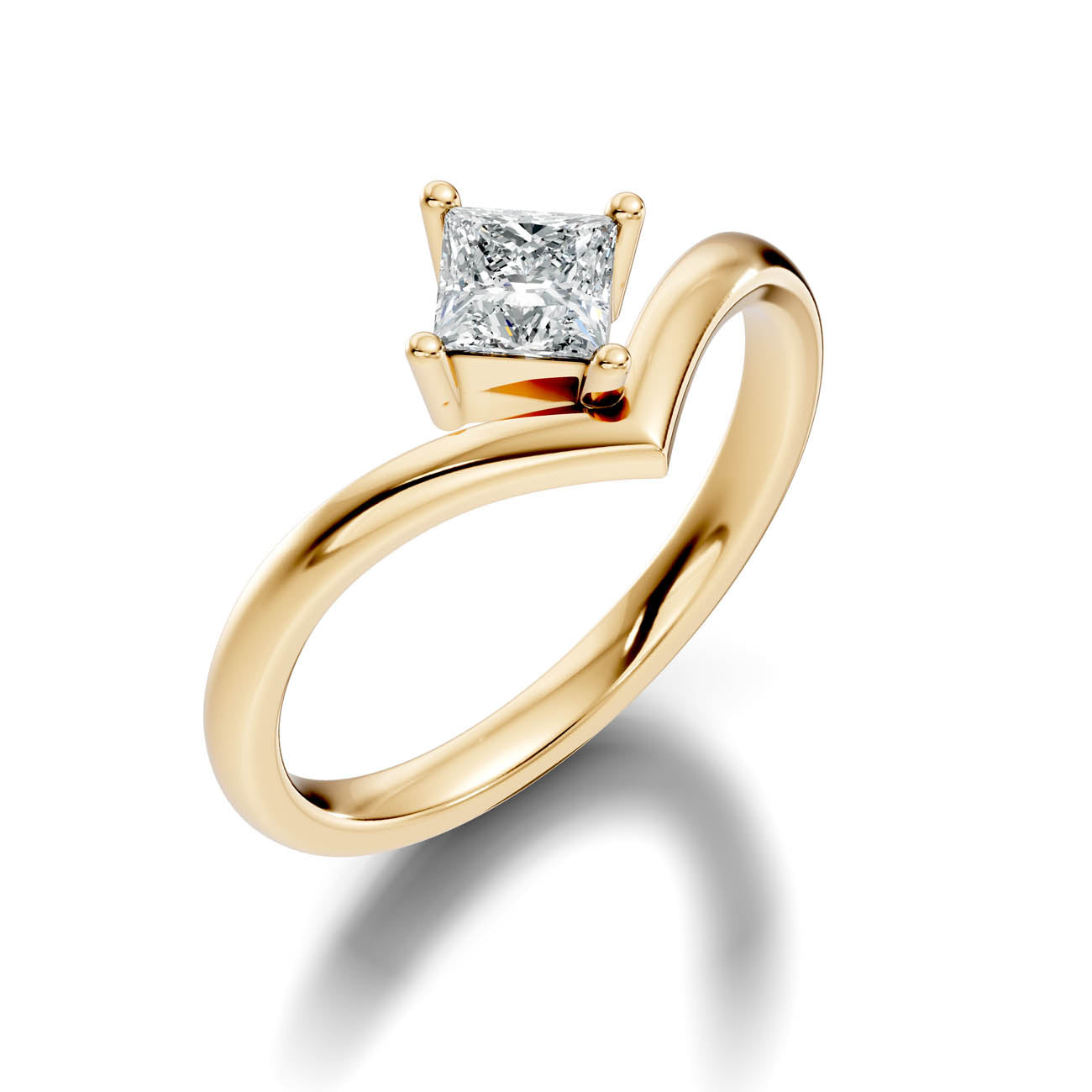 .50 Ct. Princess Cut Diamond Chevron Engagement Ring (20-g copy)