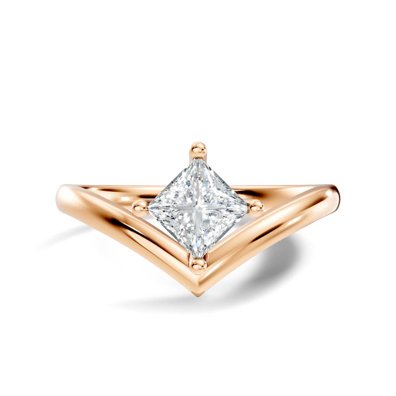 .50 Ct. Princess Cut Diamond Chevron Engagement Ring (20-g copy) 6