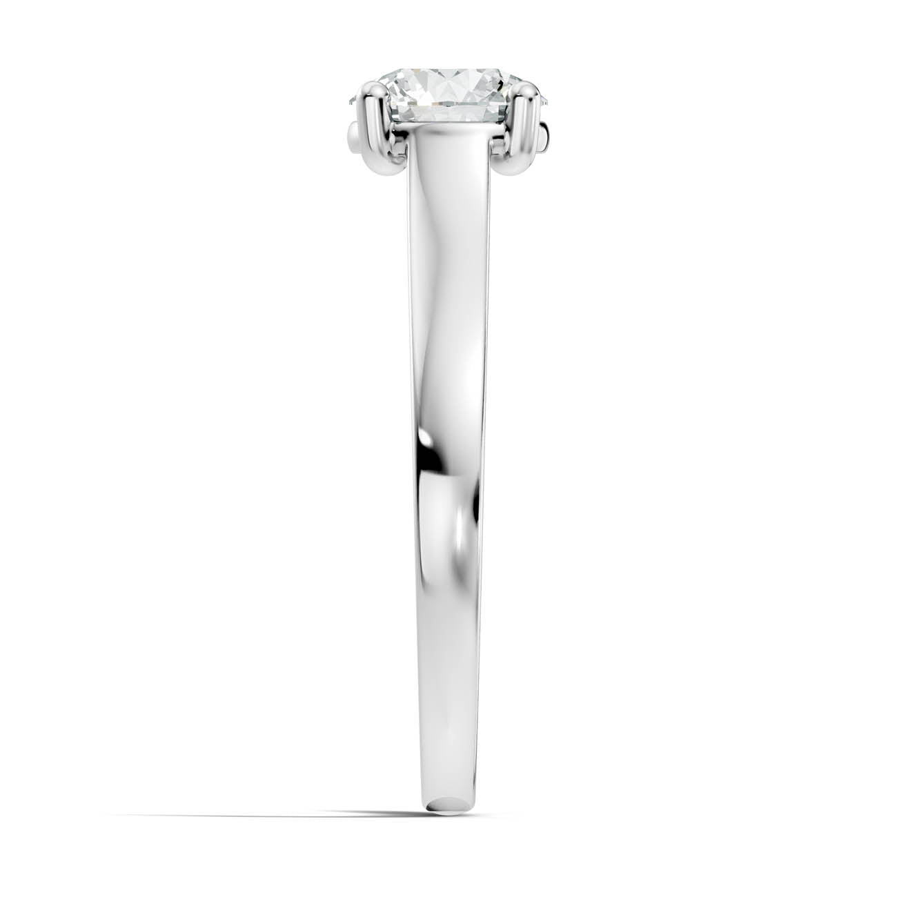 1.00 Ct. Round Brilliant Cut Diamond Solitaire Ring with Tapered Band (22-a) 12