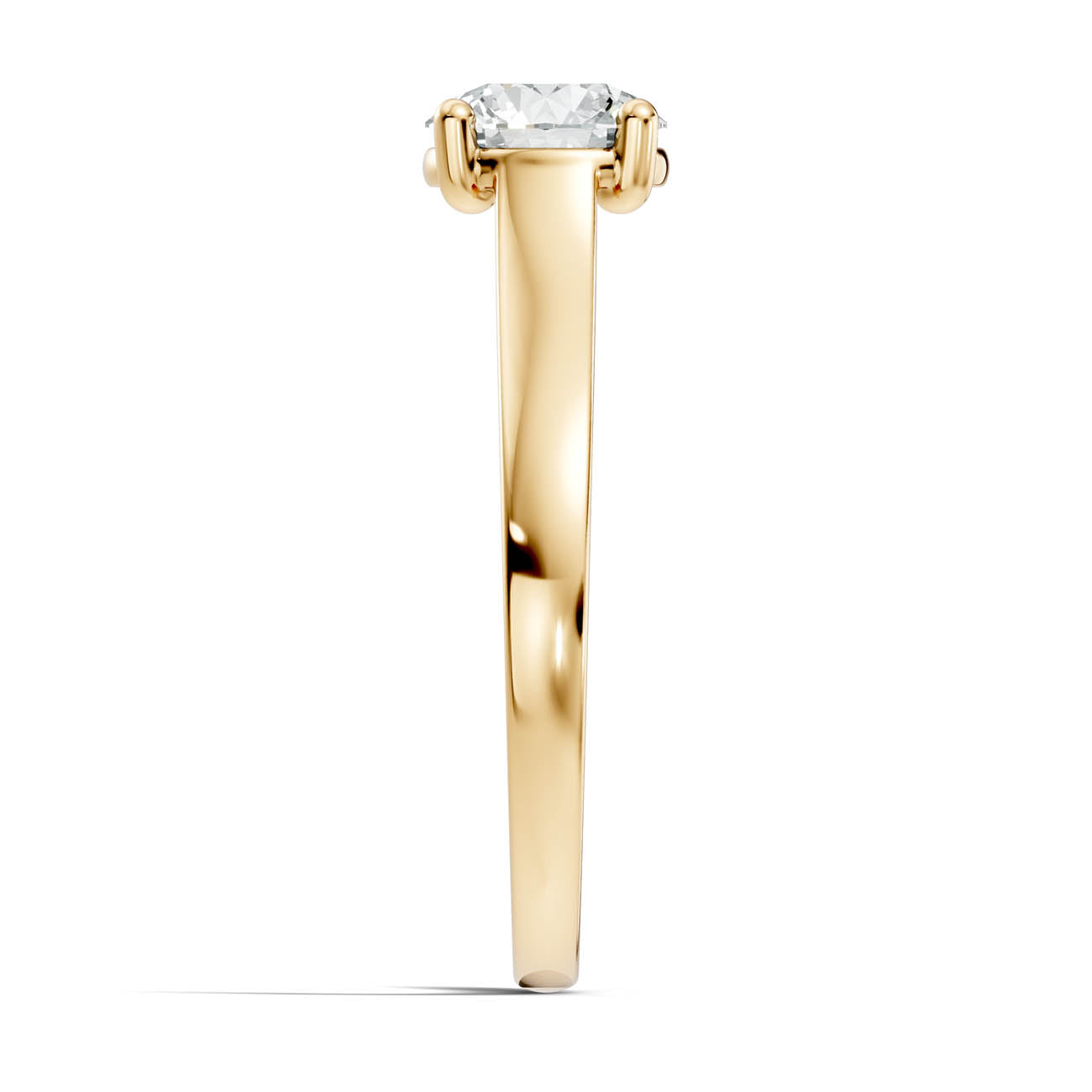 1.00 Ct. Round Brilliant Cut Diamond Solitaire Ring with Tapered Band (22-a) 15