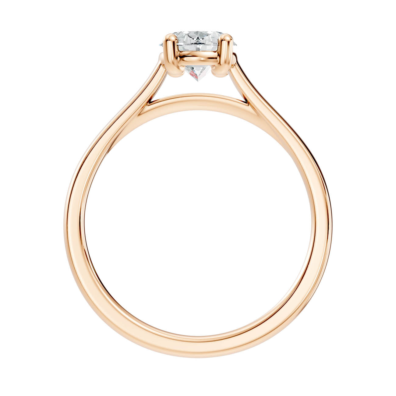 1.00 Ct. Oval Cut Diamond Solitaire Ring with Four-Prong Setting (22-b) 5