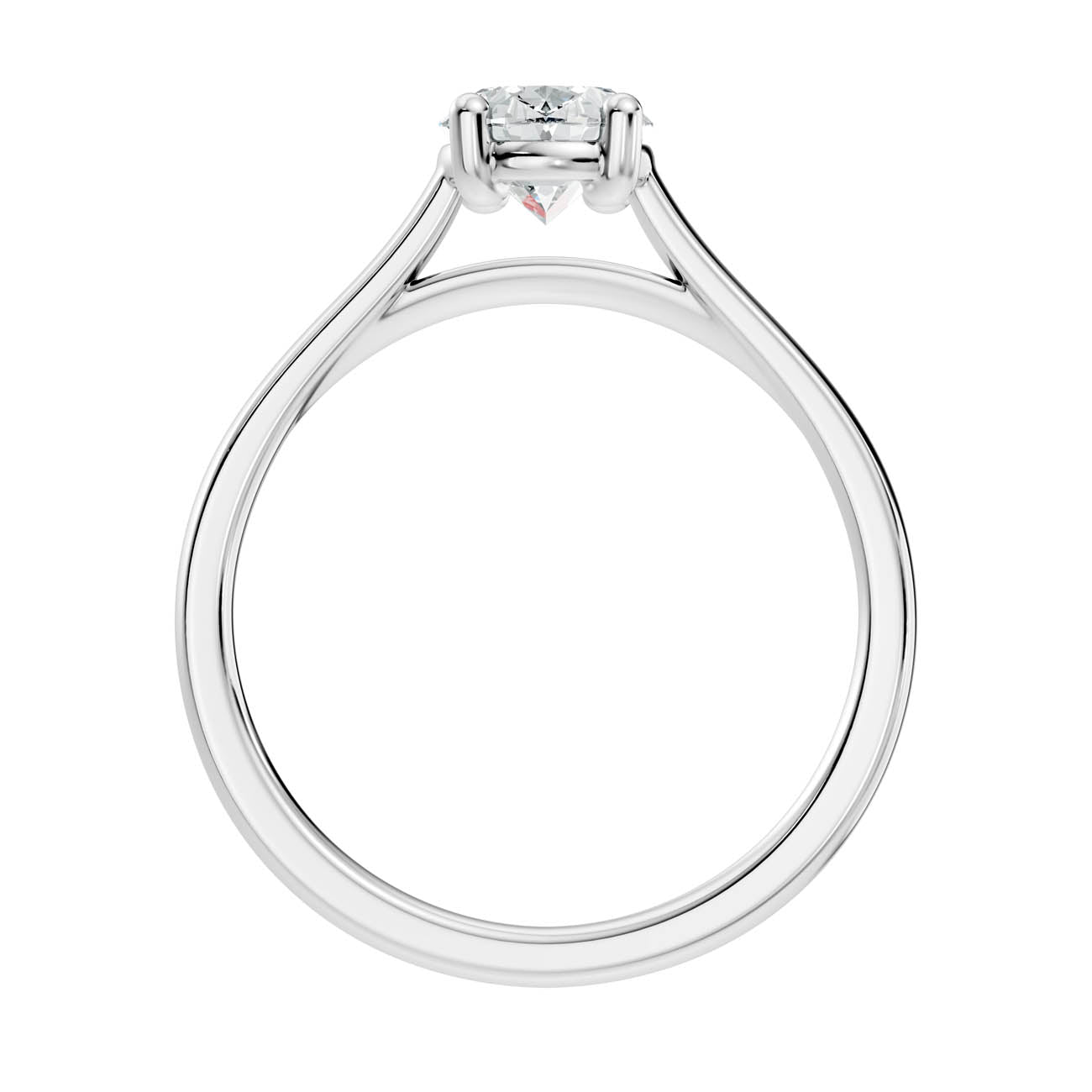 1.00 Ct. Oval Cut Diamond Solitaire Ring with Four-Prong Setting (22-b) 11