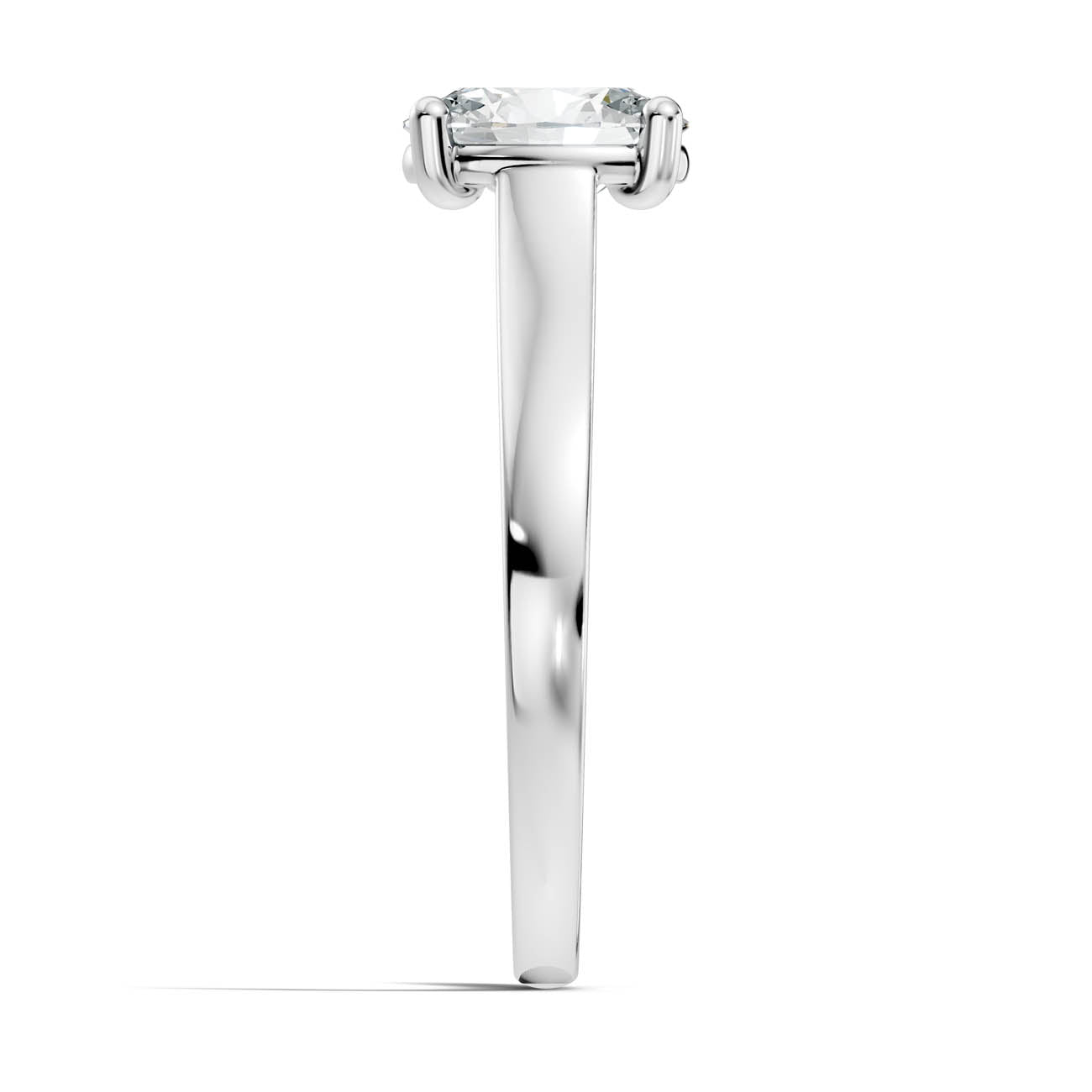 1.00 Ct. Oval Cut Diamond Solitaire Ring with Four-Prong Setting (22-b) 12