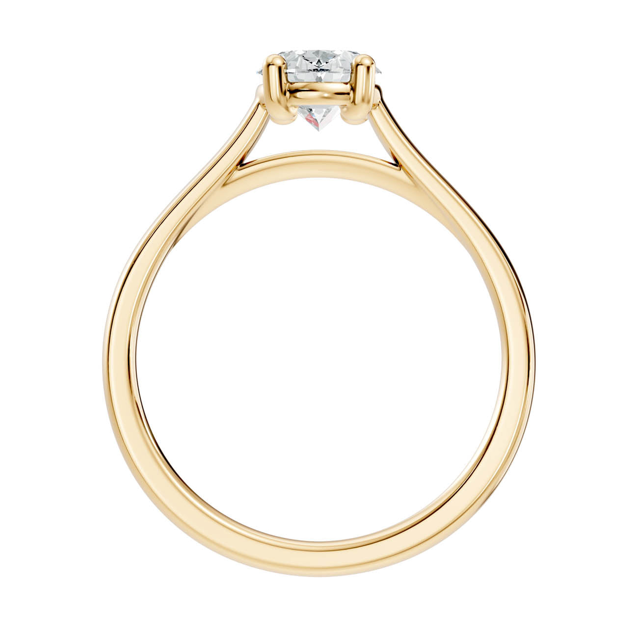 1.00 Ct. Oval Cut Diamond Solitaire Ring with Four-Prong Setting (22-b) 14