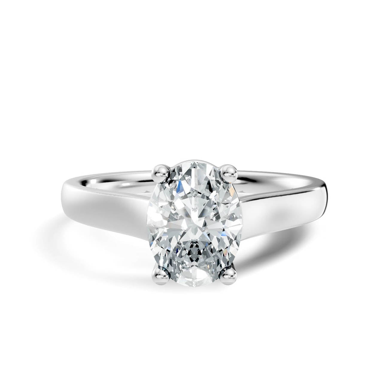 1.00 Ct. Oval Cut Diamond Solitaire Ring with Four-Prong Setting (22-b) 10