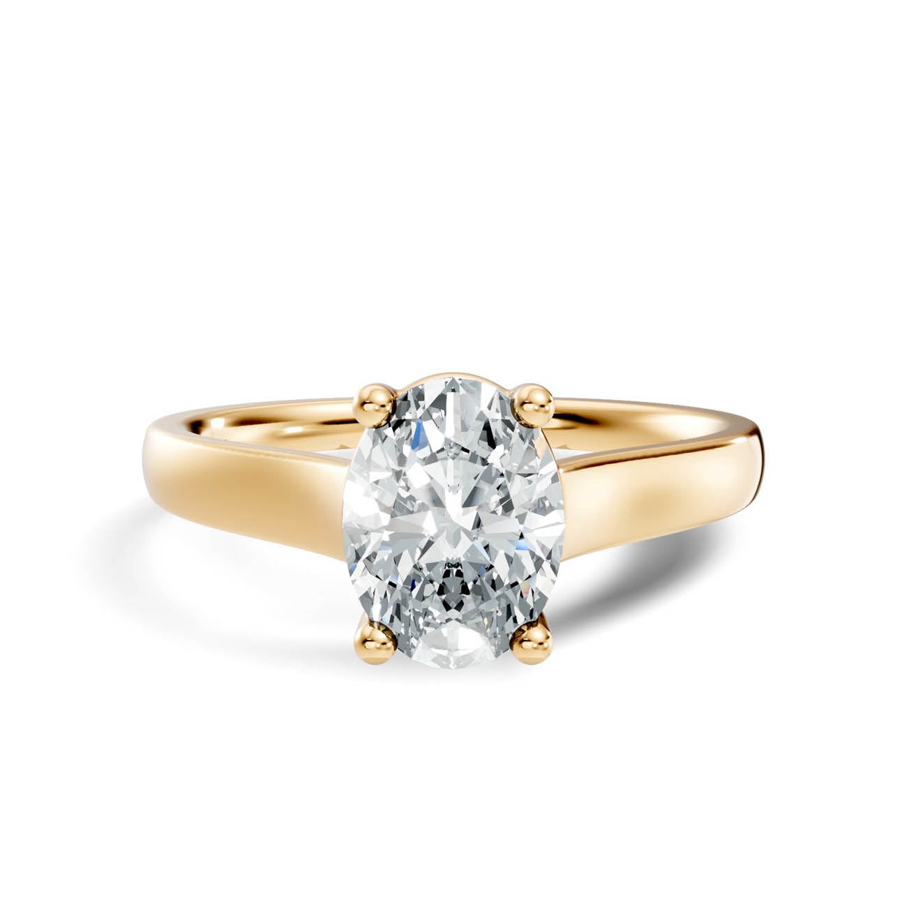 1.00 Ct. Oval Cut Diamond Solitaire Ring with Four-Prong Setting (22-b) 3