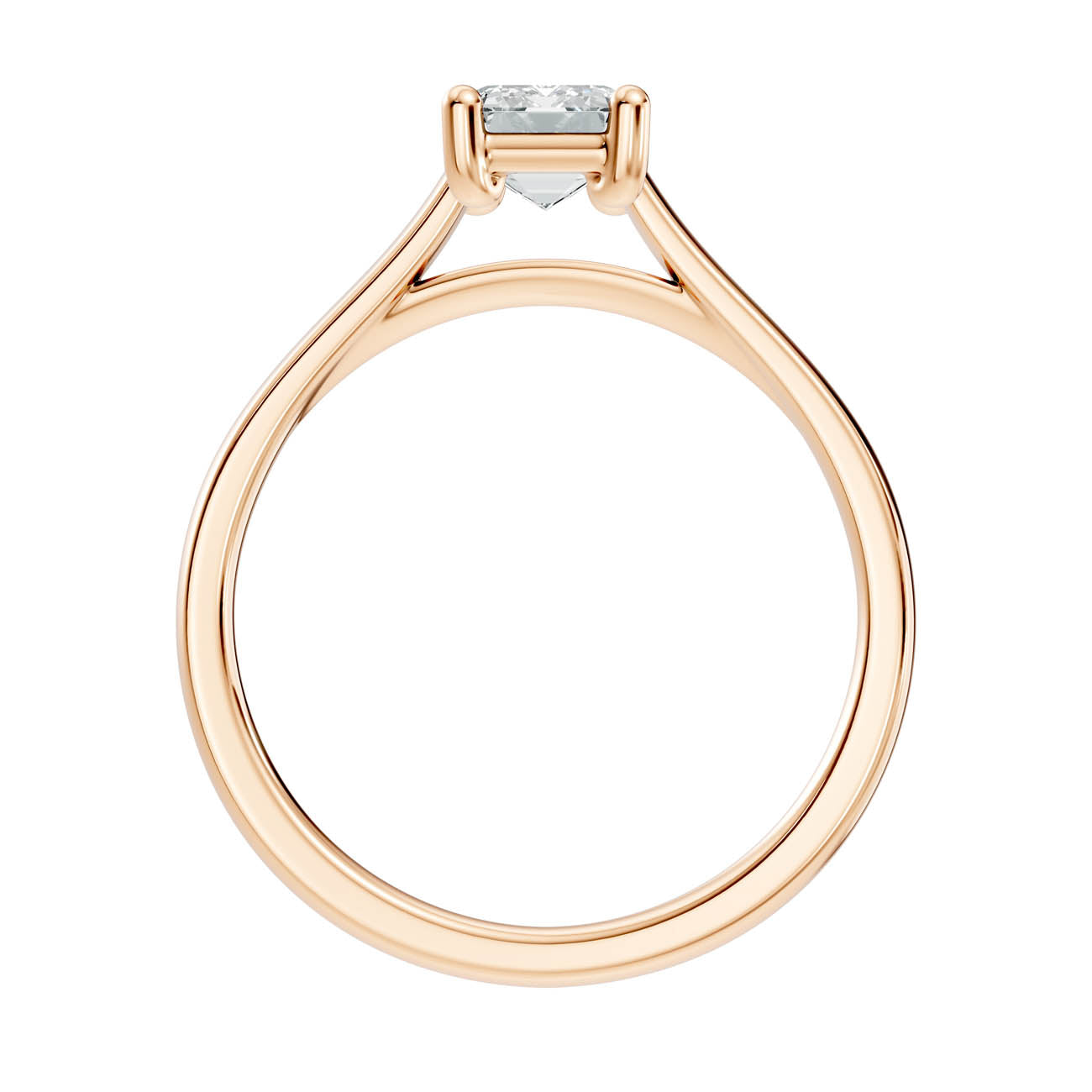 1.00 Ct. Emerald Cut Diamond Solitaire Ring with Four-Prong Setting (22-c) 5
