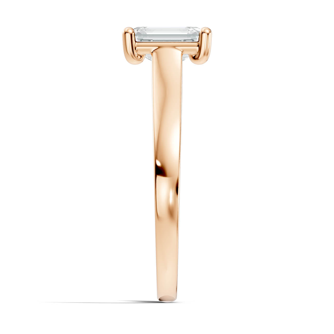 1.00 Ct. Emerald Cut Diamond Solitaire Ring with Four-Prong Setting (22-c) 8