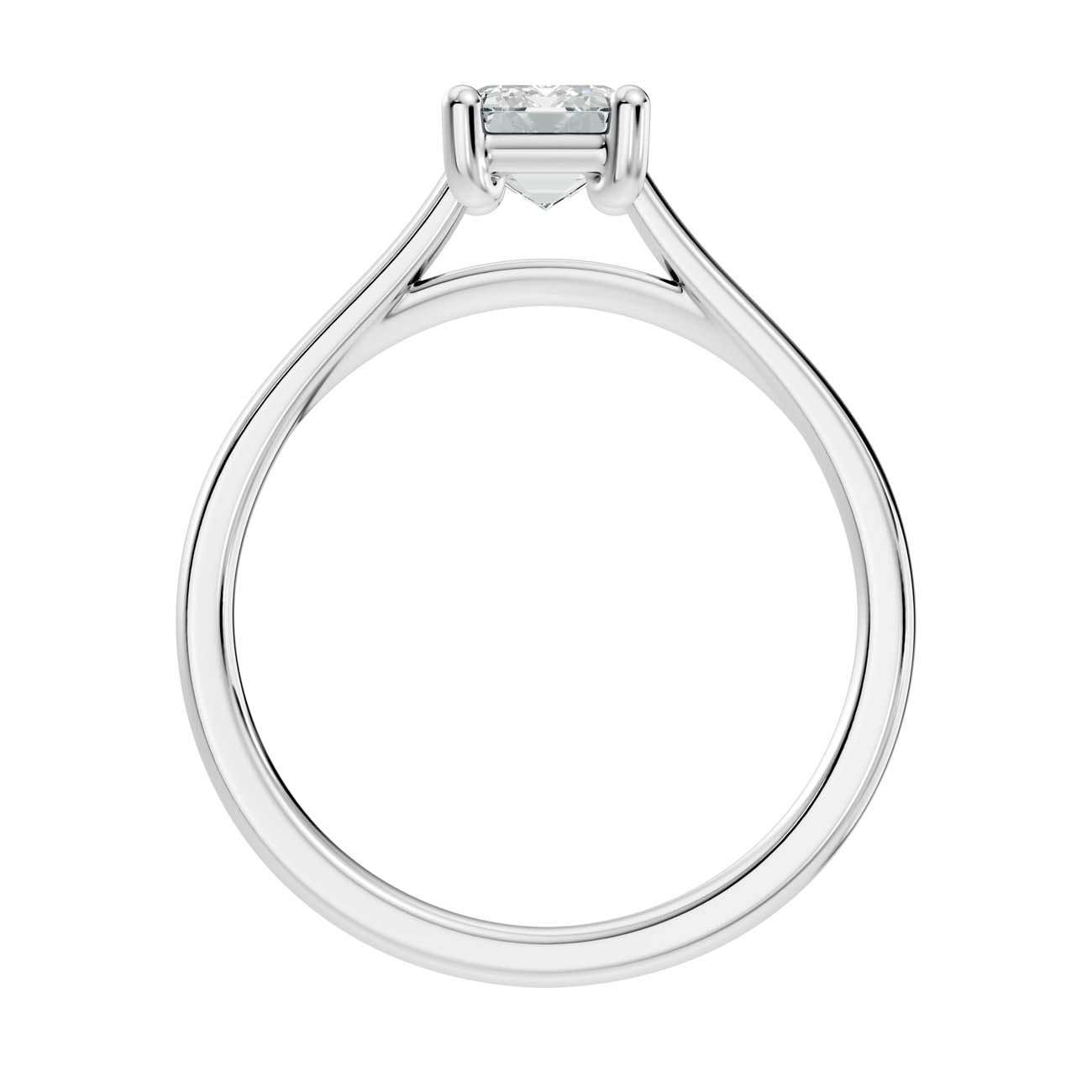 1.00 Ct. Emerald Cut Diamond Solitaire Ring with Four-Prong Setting (22-c) 11