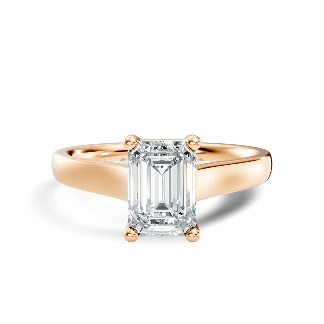 1.00 Ct. Emerald Cut Diamond Solitaire Ring with Four-Prong Setting (22-c) 6