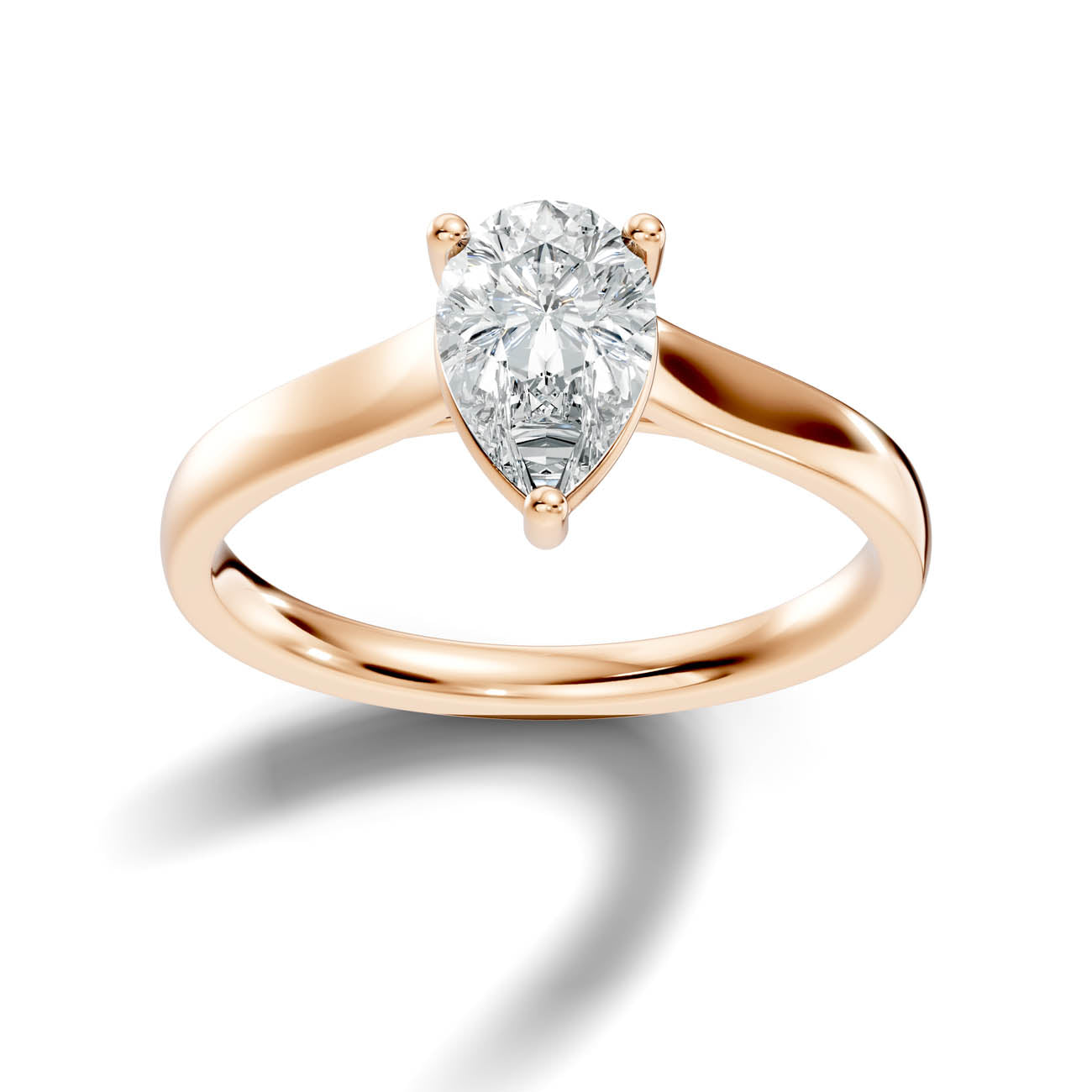 1.00 Ct. Pear Cut Diamond Solitaire Ring with Classic Four-Prong Setting (22-d) 7