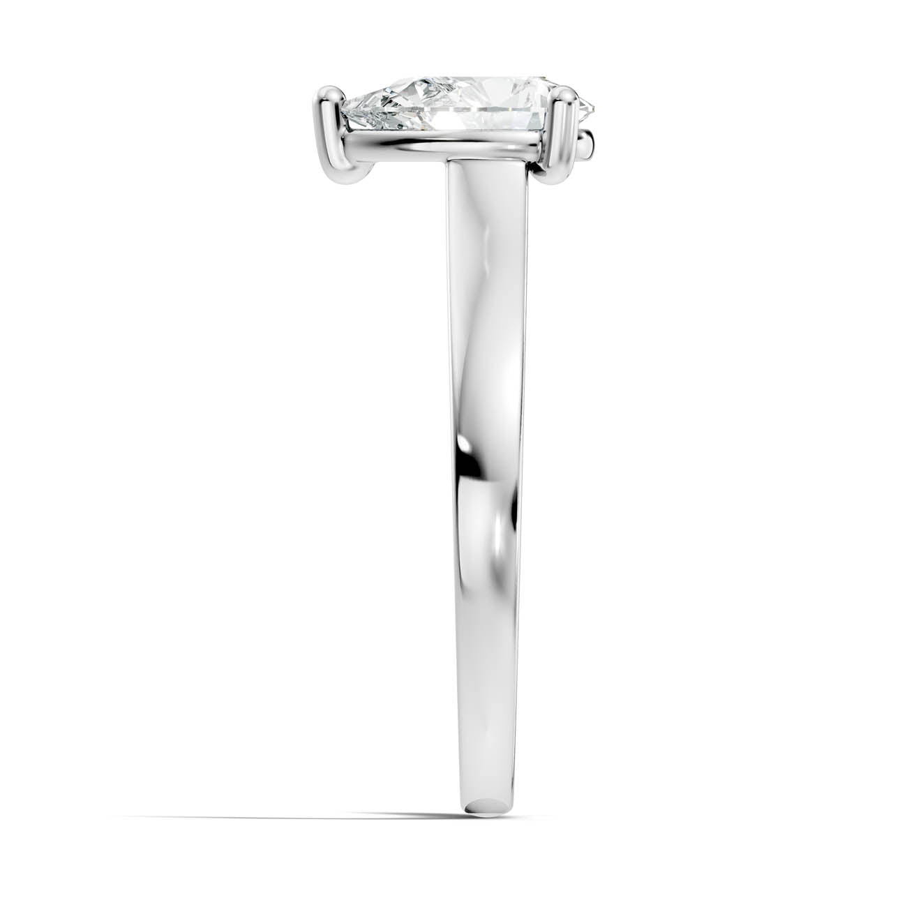 1.00 Ct. Pear Cut Diamond Solitaire Ring with Classic Four-Prong Setting (22-d) 12