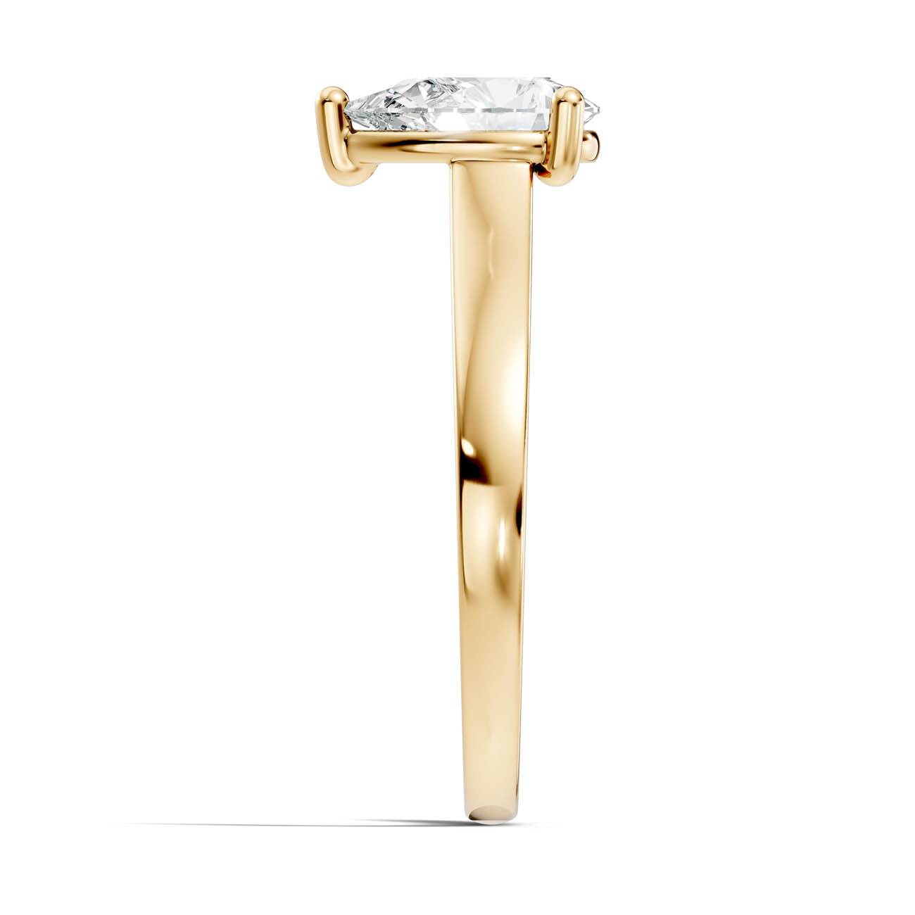 1.00 Ct. Pear Cut Diamond Solitaire Ring with Classic Four-Prong Setting (22-d) 15