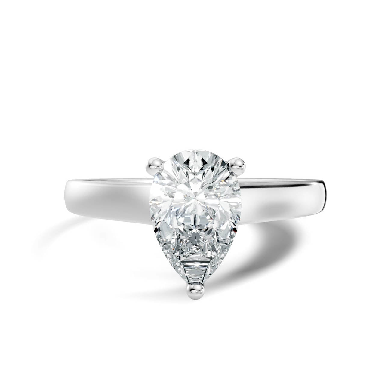 1.00 Ct. Pear Cut Diamond Solitaire Ring with Classic Four-Prong Setting (22-d) 10