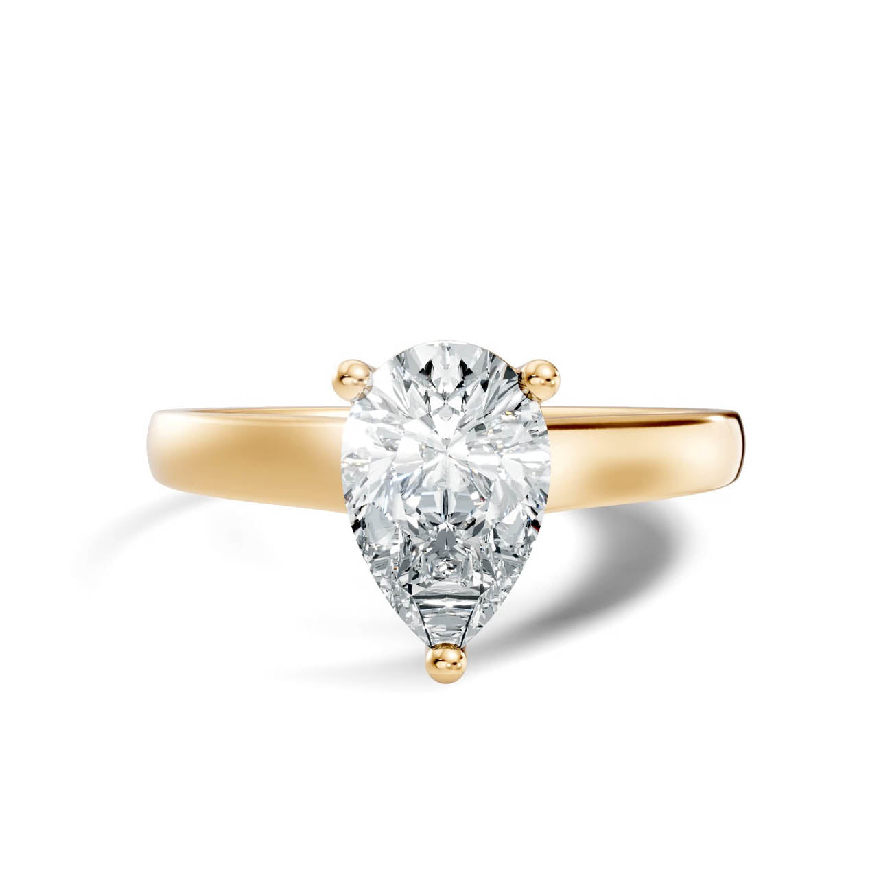1.00 Ct. Pear Cut Diamond Solitaire Ring with Classic Four-Prong Setting (22-d) 3