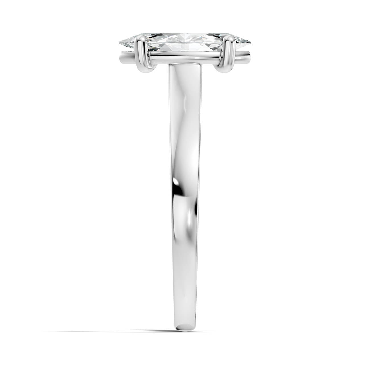 1.00 Ct. Marquise Cut Diamond Solitaire Ring with Four-Prong Setting (22-e) 12