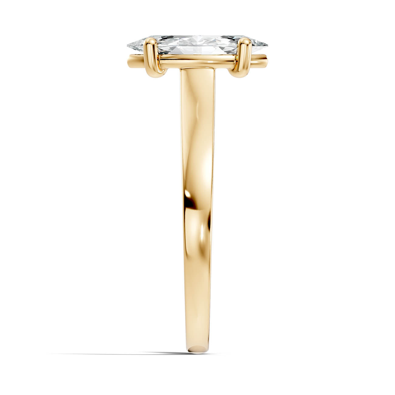 1.00 Ct. Marquise Cut Diamond Solitaire Ring with Four-Prong Setting (22-e) 15
