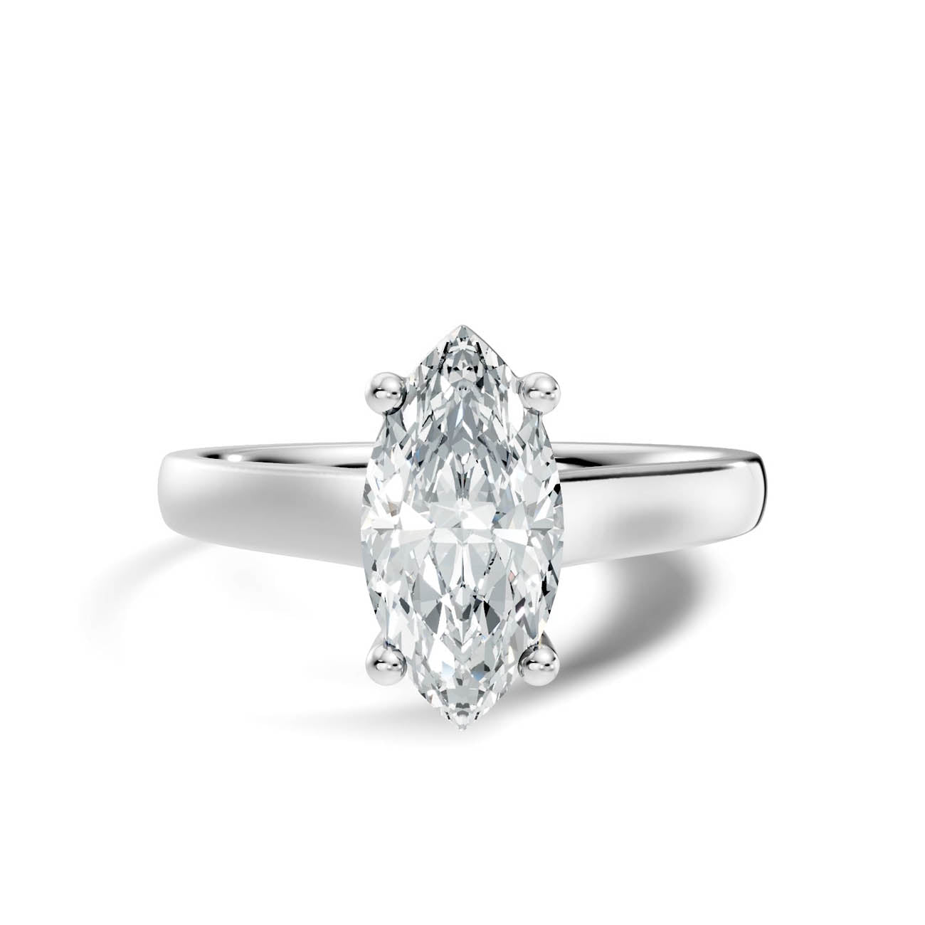 1.00 Ct. Marquise Cut Diamond Solitaire Ring with Four-Prong Setting (22-e) 10