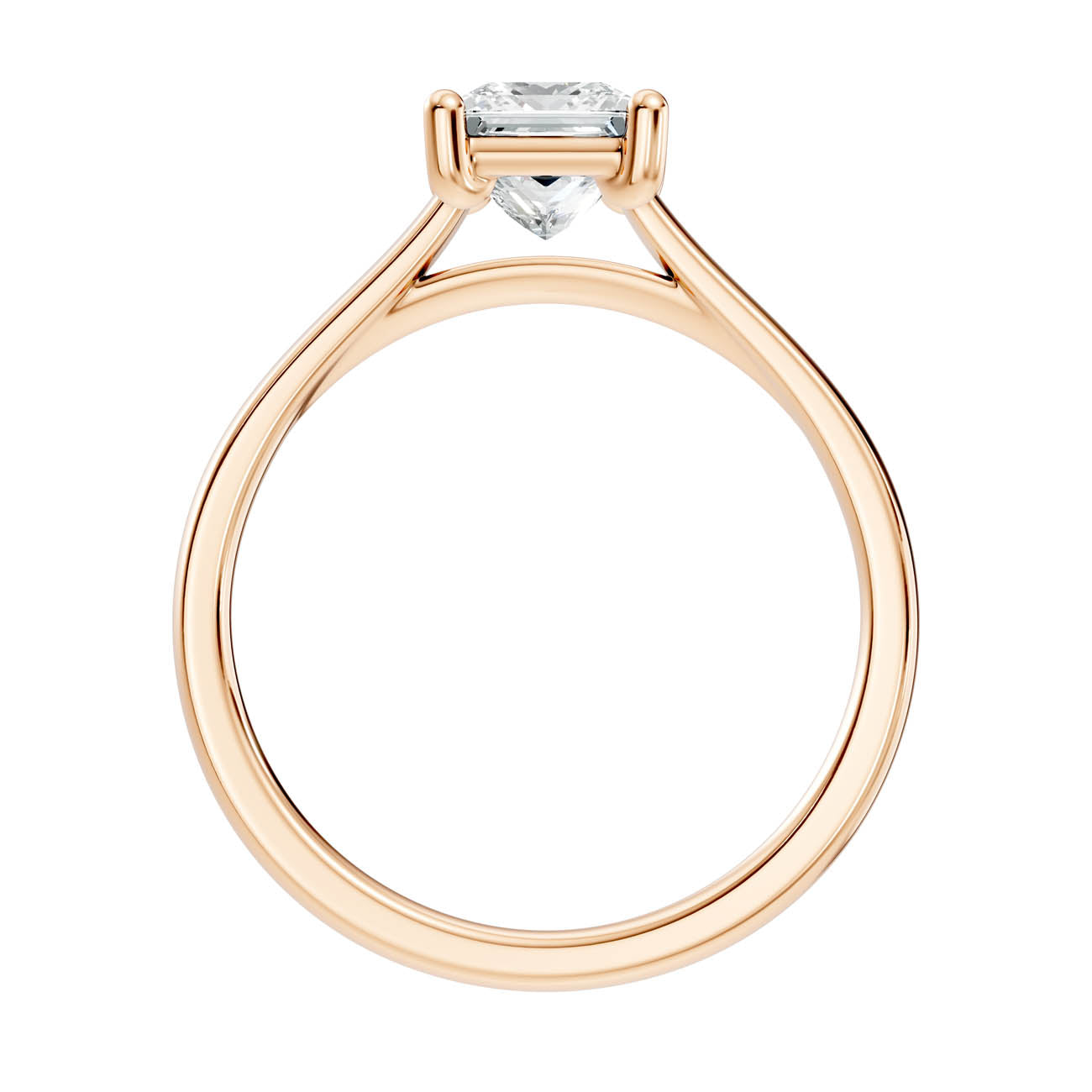 1.00 Ct. Princess Cut Diamond Solitaire Ring with Four-Prong Setting (22-f) 5