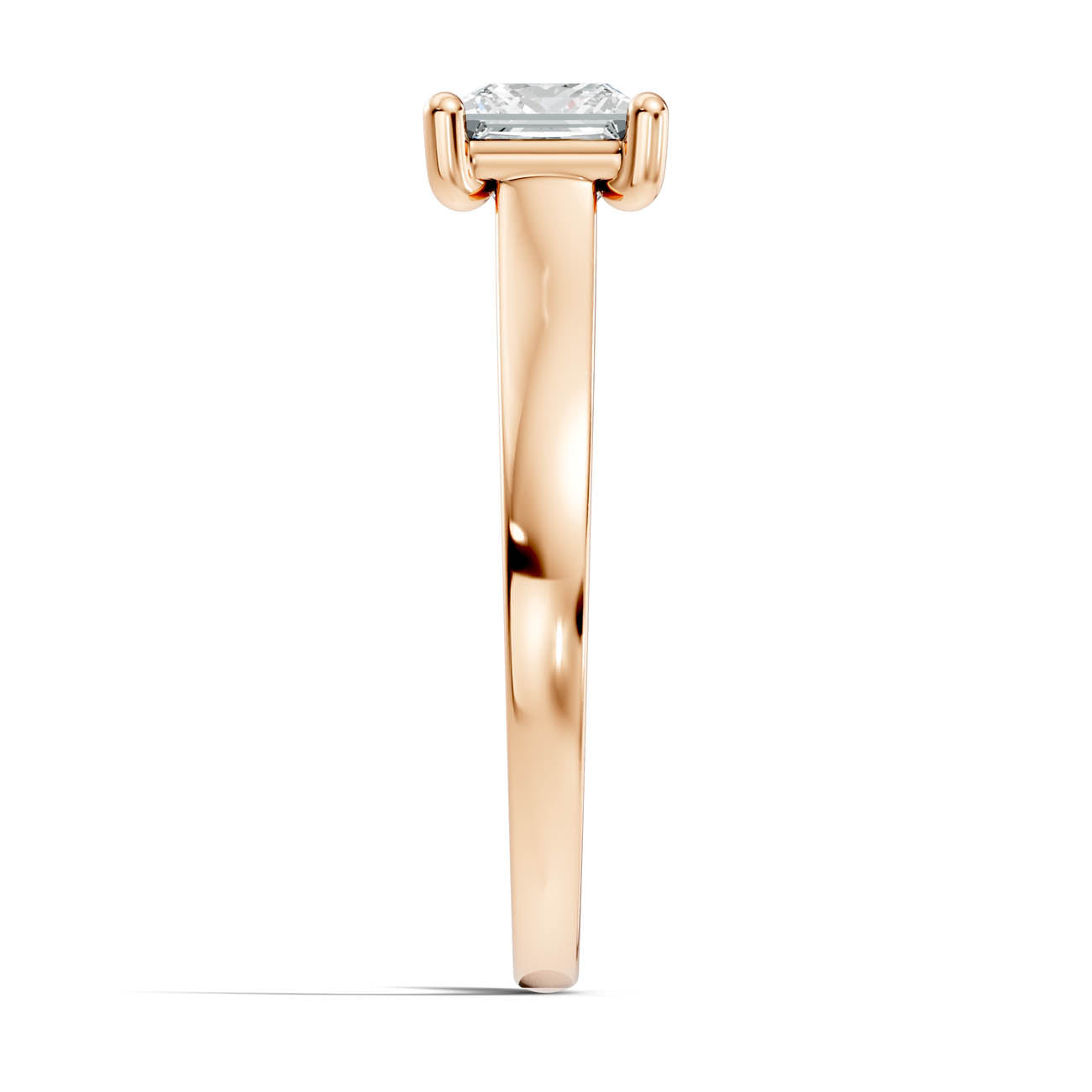 1.00 Ct. Princess Cut Diamond Solitaire Ring with Four-Prong Setting (22-f) 8