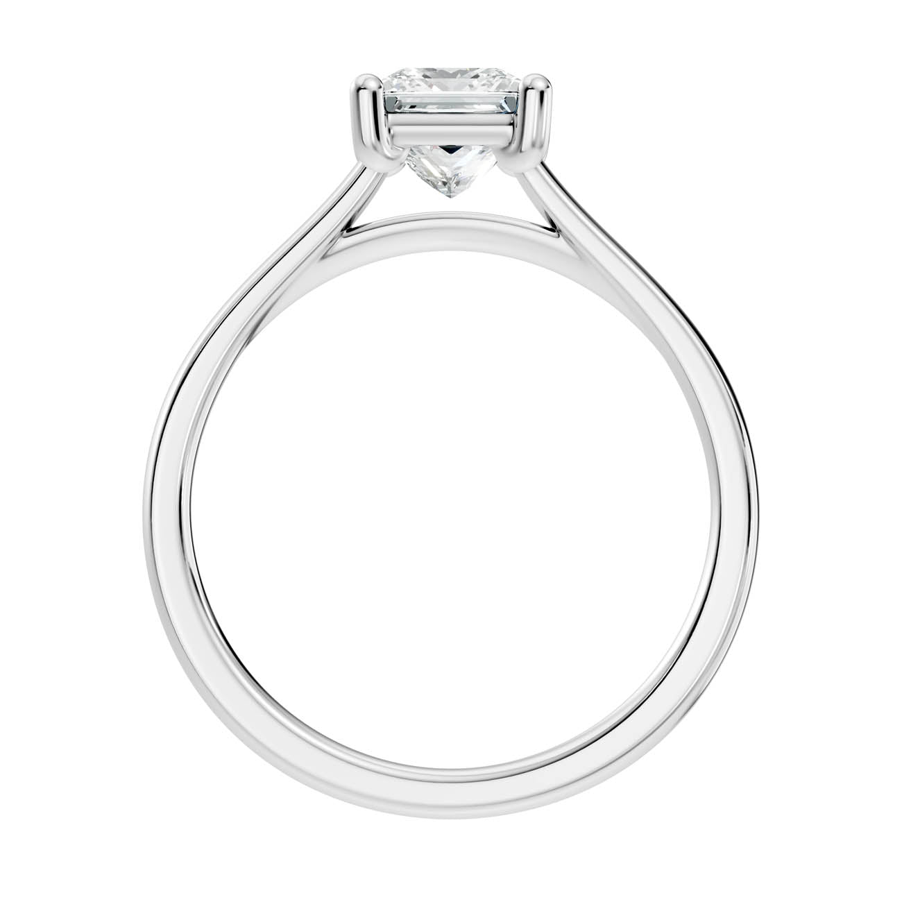 1.00 Ct. Princess Cut Diamond Solitaire Ring with Four-Prong Setting (22-f) 11