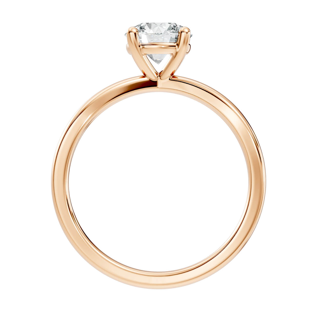 1.00 Ct. Round Brilliant Diamond Crossover Solitaire Ring (23-a copy) 5