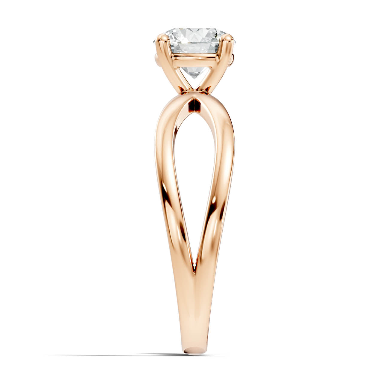 1.00 Ct. Round Brilliant Diamond Crossover Solitaire Ring (23-a copy) 8