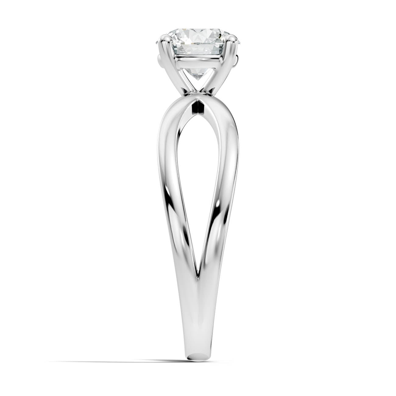 1.00 Ct. Round Brilliant Diamond Crossover Solitaire Ring (23-a copy) 12
