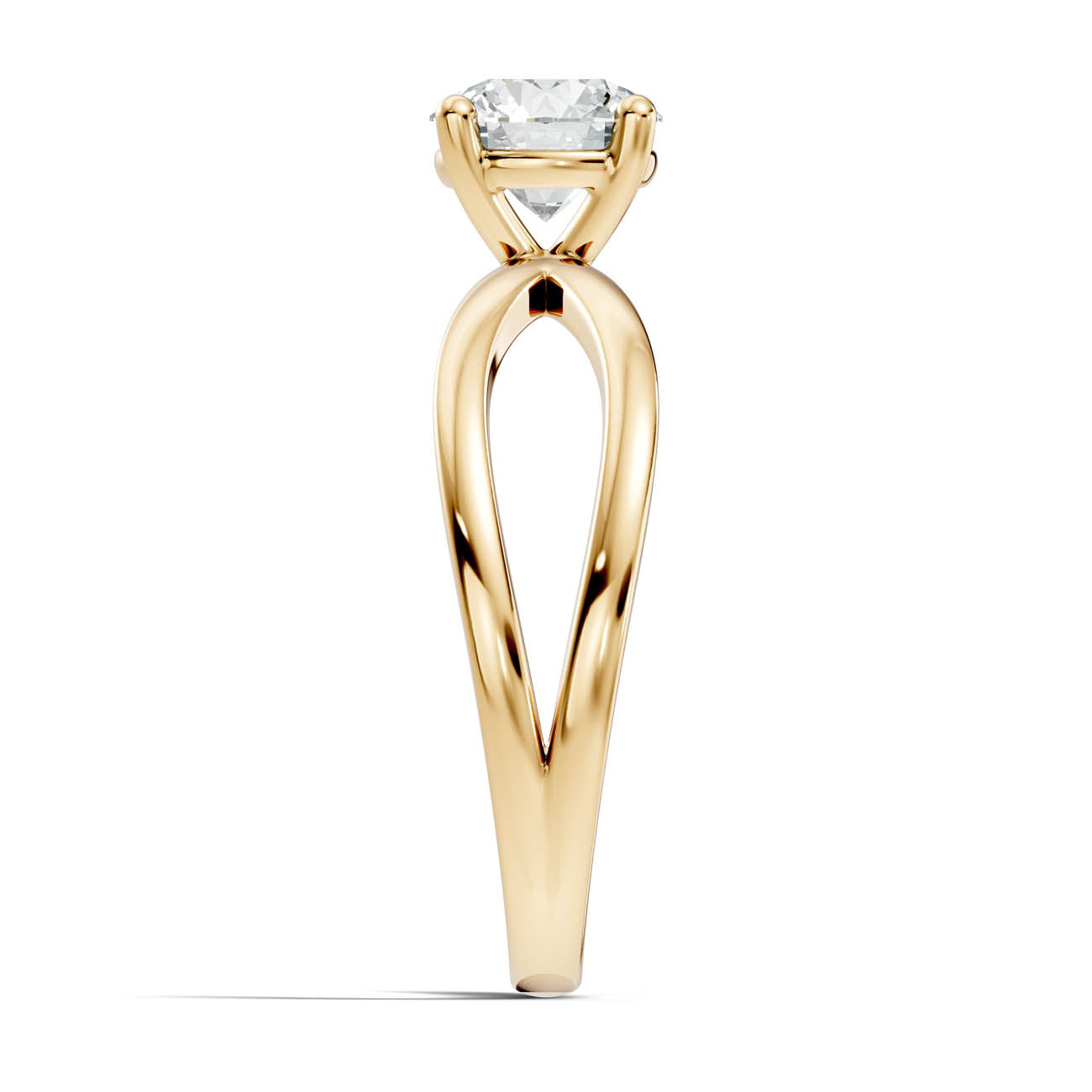 1.00 Ct. Round Brilliant Diamond Crossover Solitaire Ring (23-a copy) 15