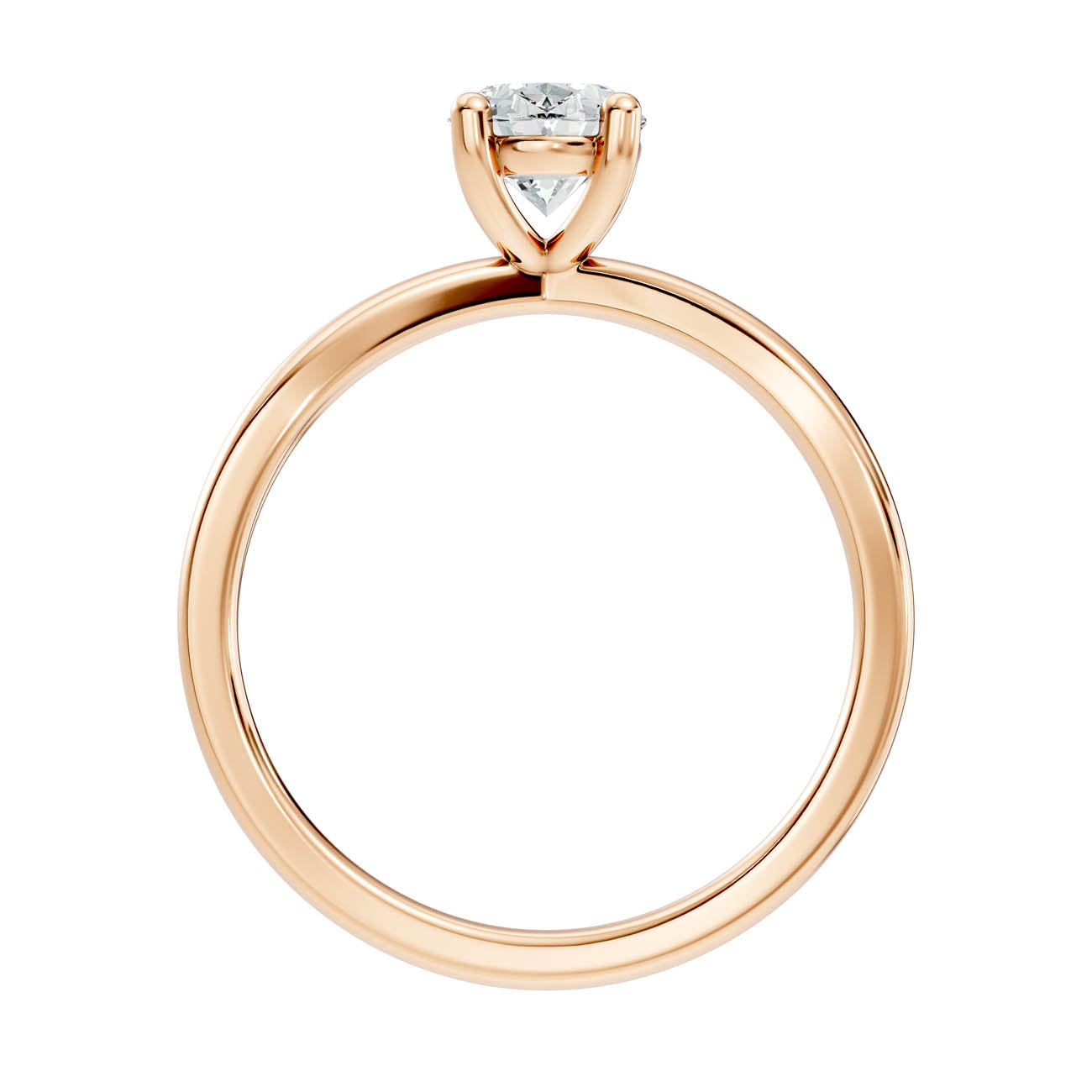 1.00 Ct. Oval Diamond Solitaire Crossover Ring with Four-Prong Setting (23-b copy) 7