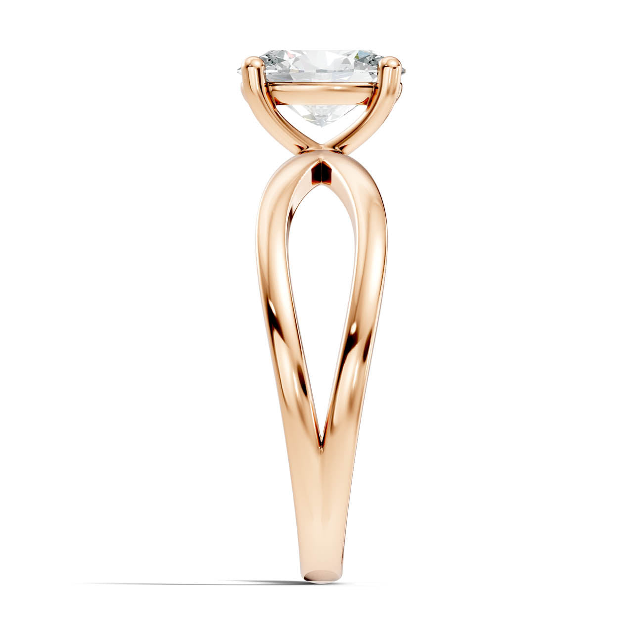 1.00 Ct. Oval Diamond Solitaire Crossover Ring with Four-Prong Setting (23-b copy) 9