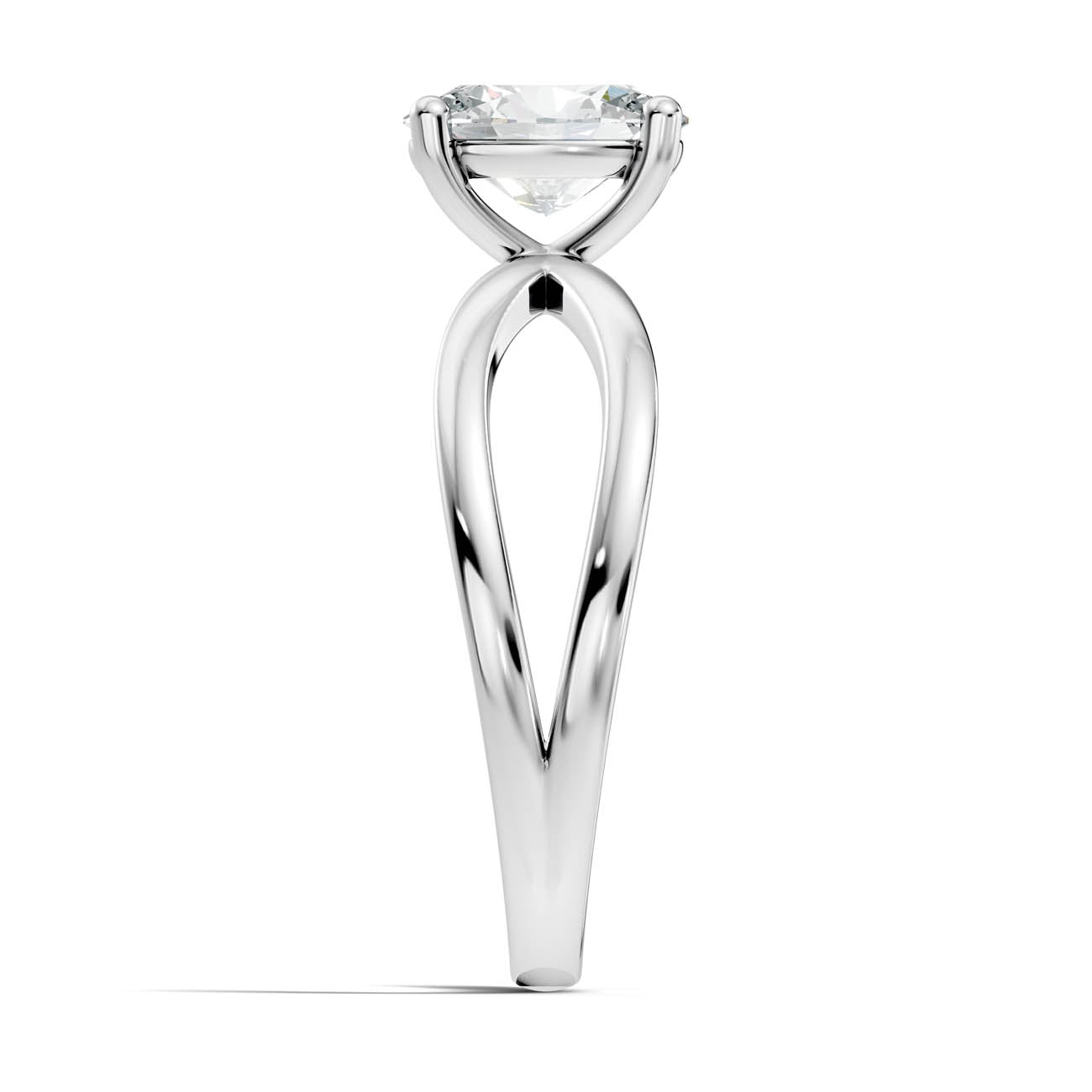 1.00 Ct. Oval Diamond Solitaire Crossover Ring with Four-Prong Setting (23-b copy) 13