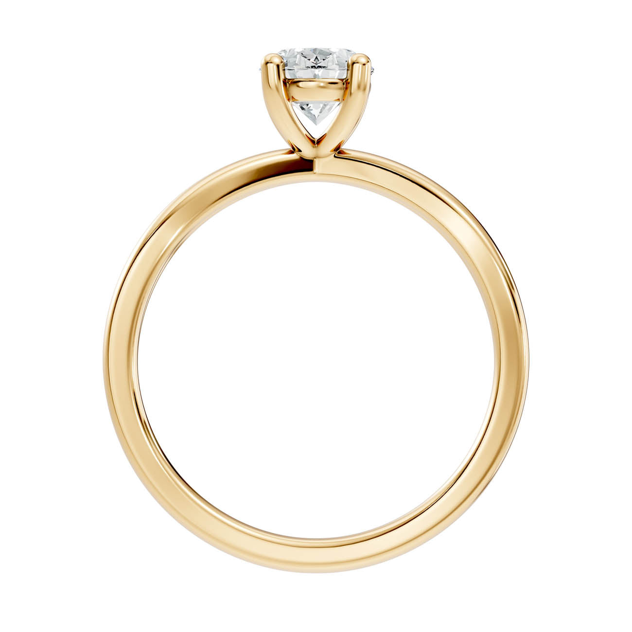 1.00 Ct. Oval Diamond Solitaire Crossover Ring with Four-Prong Setting (23-b copy) 5