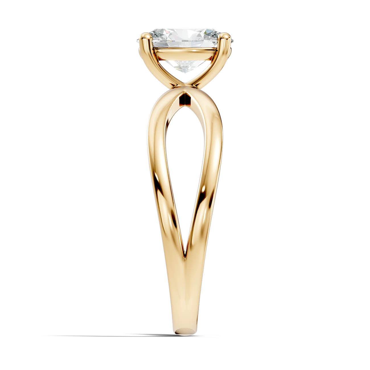 1.00 Ct. Oval Diamond Solitaire Crossover Ring with Four-Prong Setting (23-b copy) 15
