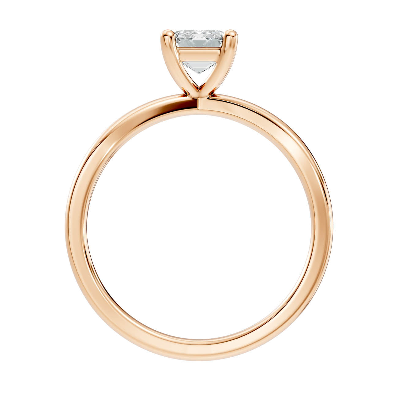 1.00 Ct. Emerald Cut Diamond Crossover Solitaire Ring (23-c copy) 5