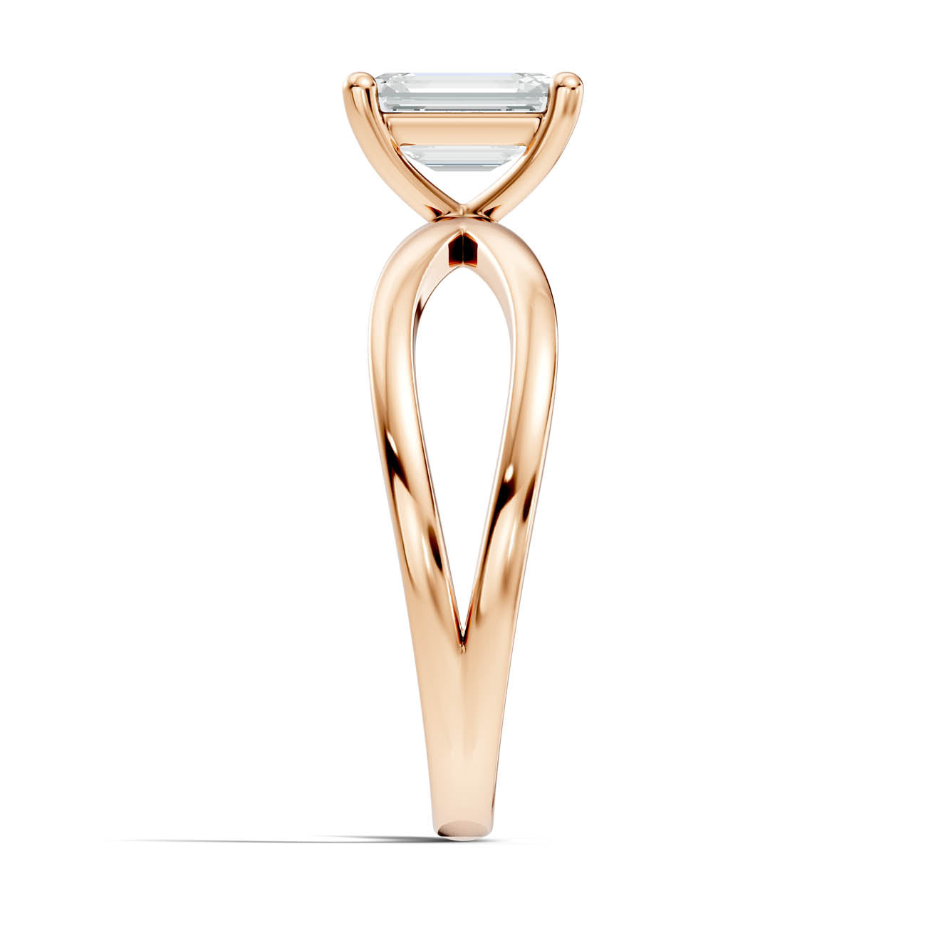 1.00 Ct. Emerald Cut Diamond Crossover Solitaire Ring (23-c copy) 8