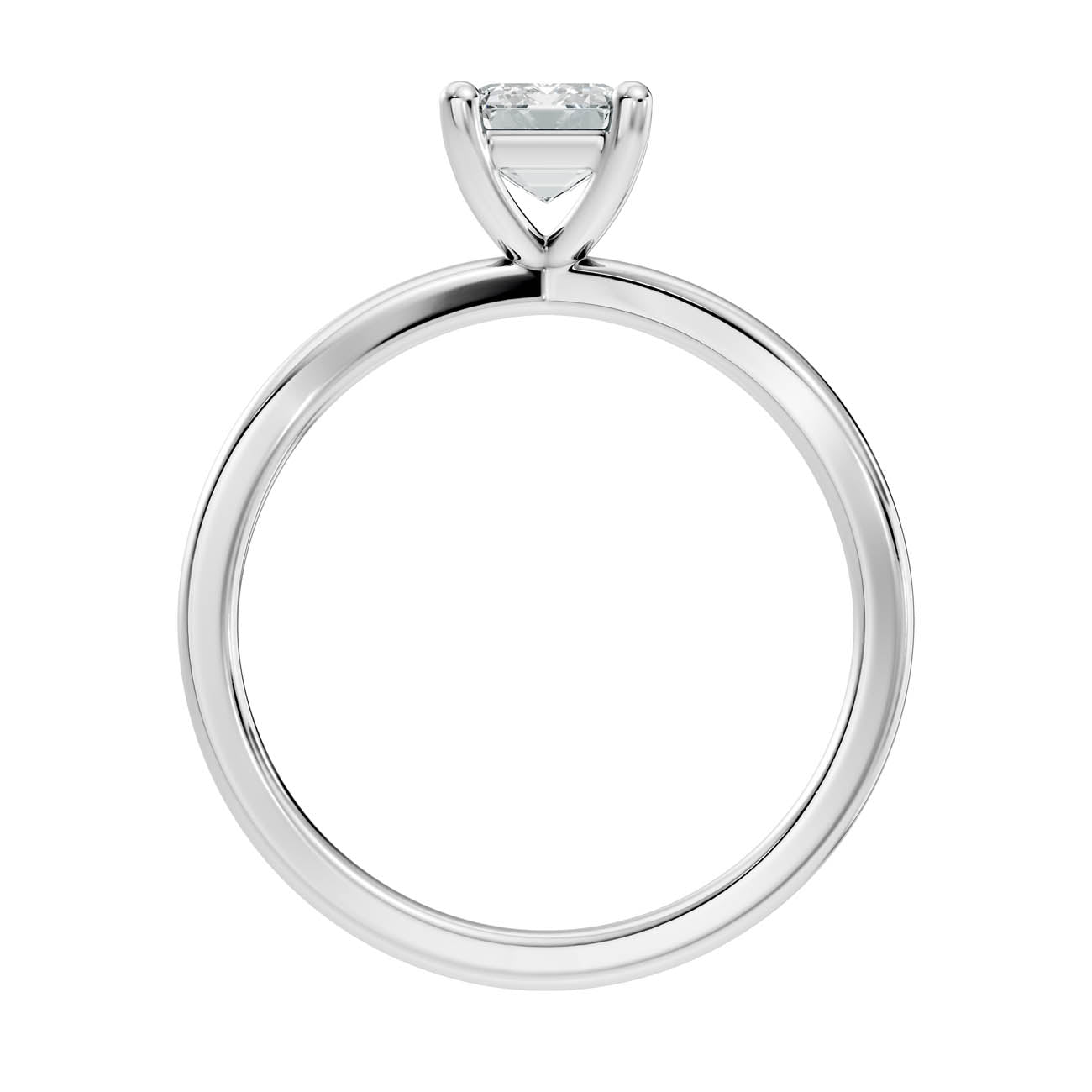 1.00 Ct. Emerald Cut Diamond Crossover Solitaire Ring (23-c copy) 11
