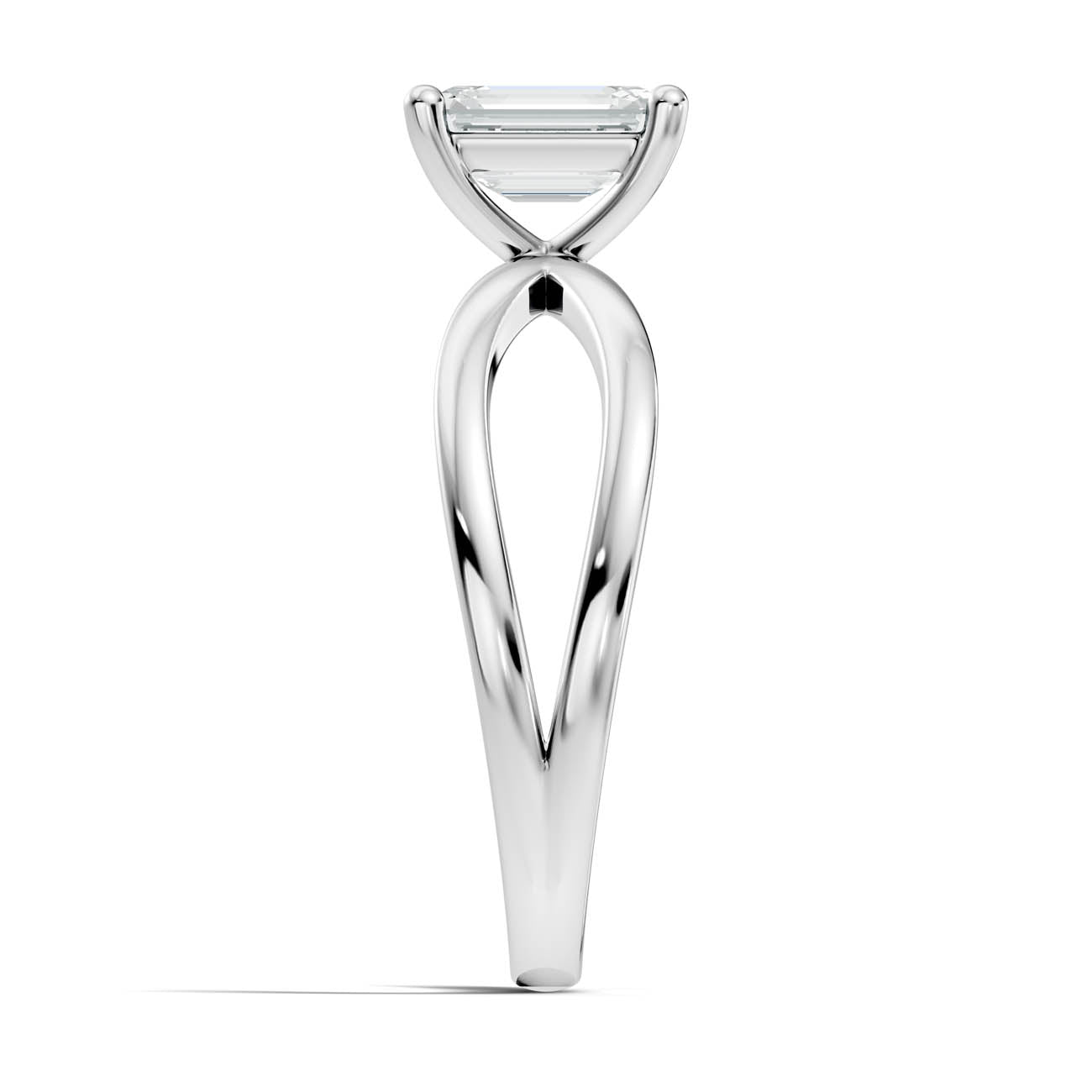 1.00 Ct. Emerald Cut Diamond Crossover Solitaire Ring (23-c copy) 12