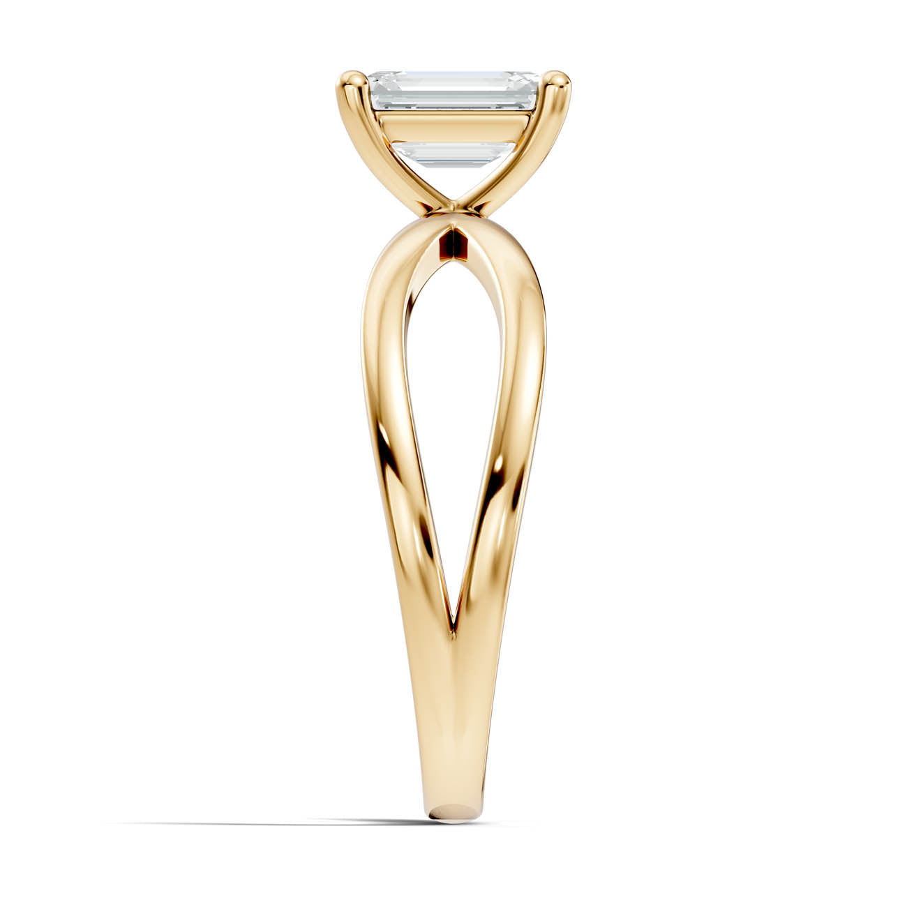 1.00 Ct. Emerald Cut Diamond Crossover Solitaire Ring (23-c copy) 15
