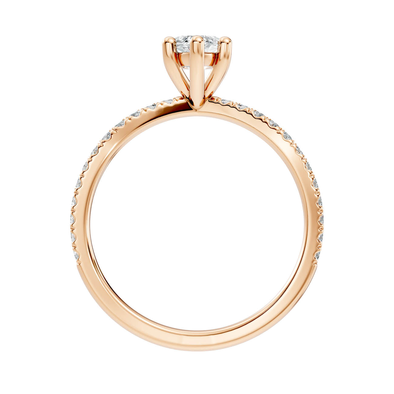 1.40 Ct. Marquise Diamond Crossover Ring with Pavé Band (23-d) 7